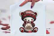 Whimsical Christmas Teddy Bear Clip, an Animal Illustration by SVGArt (Thumbnail 3 of 9)