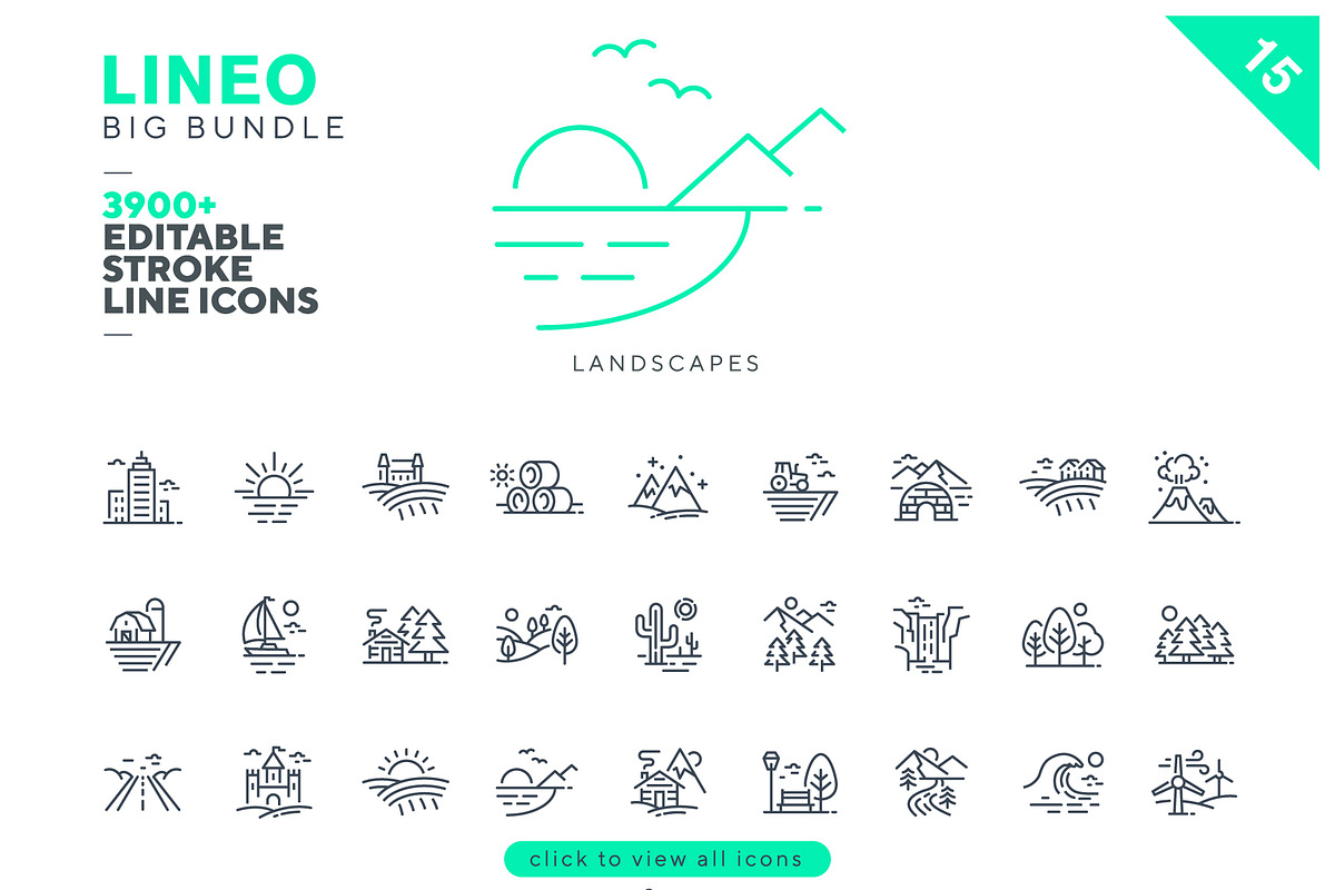 LINEO Big Pack - 3900+ icons, an Outline Icon by sharpnose (Photo 20 of 22)
