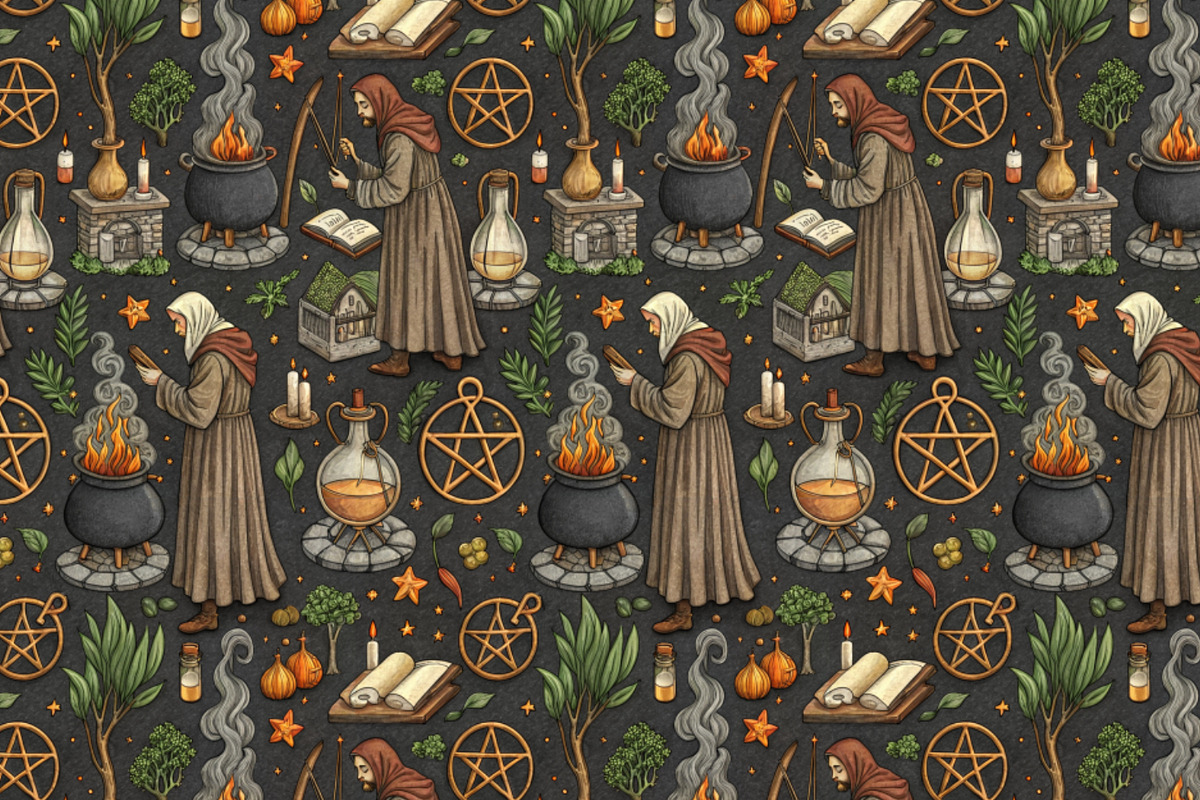 Alchemy Seamless Pattern, a Pattern Graphic by Designs by Helen Trupak (Photo 8 of 8)