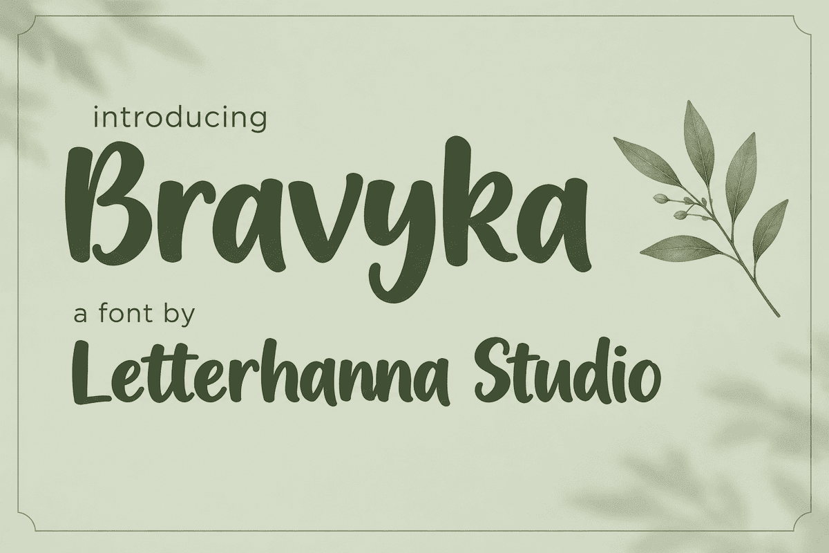 Bravyka Bold Script Hand Lettering, a Handwritten Font by Letterhanna Studio (Photo 1 of 9)
