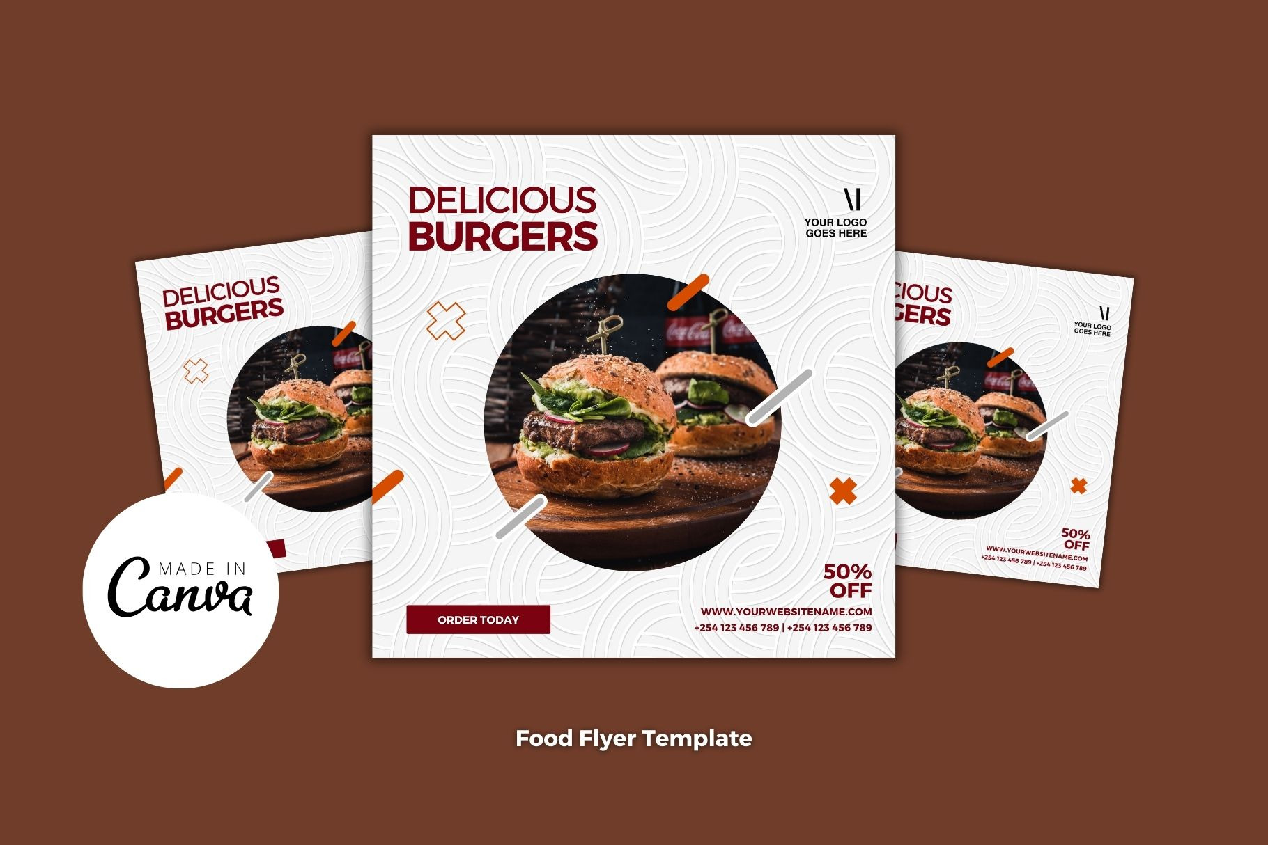 Burger Fast Food Canva Template, a Social Media Template by MK Creatives