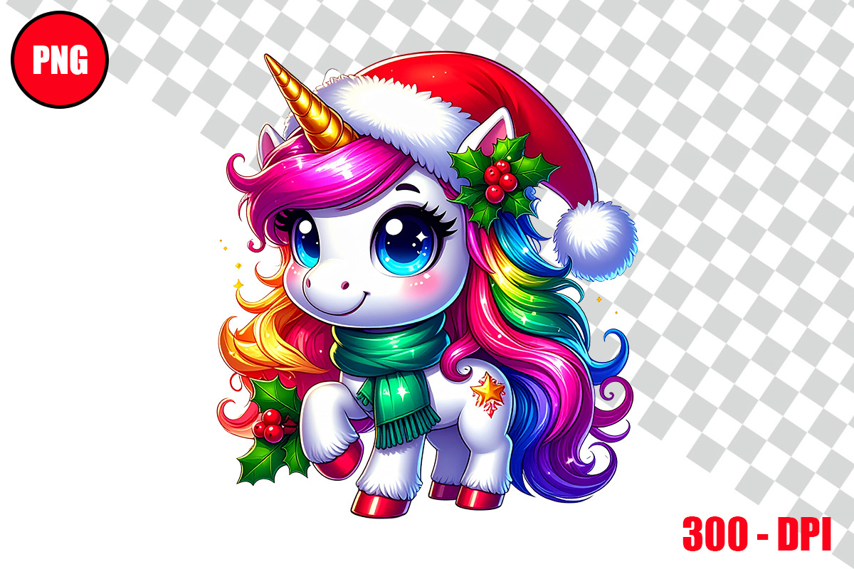 Christmas Unicorn Clipart Bundle, an Animal Illustration by taramija (Photo 19 of 26)