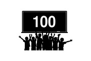 100 Days of School Crowd Silhouette, an Object Graphic by jahid234 (Thumbnail 2 of 9)