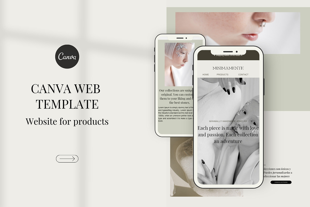 Canva Web Template MINIMAMENTE, a Landing Page Template by AS Studio (Photo 2 of 5)