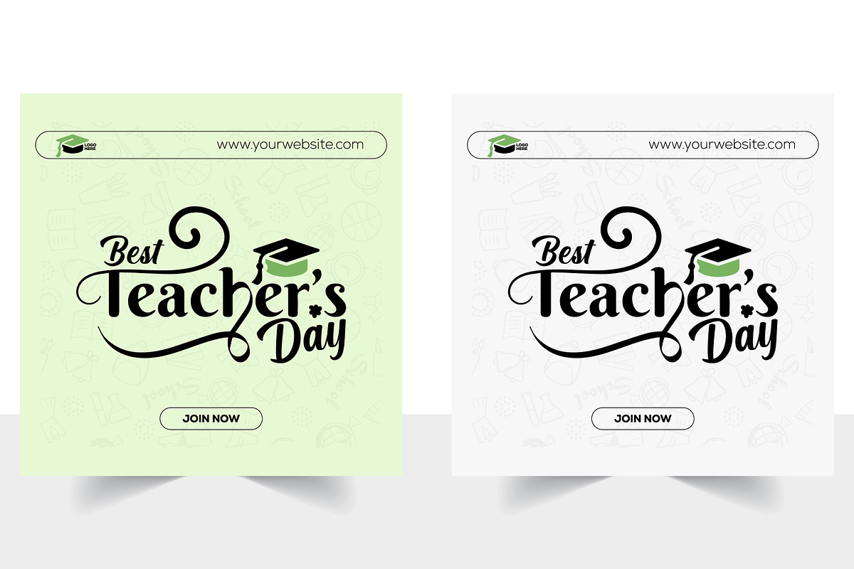 Teacher's Day Post Banner Design, a Social Media Template by Tahnix Creative (Photo 5 of 11)