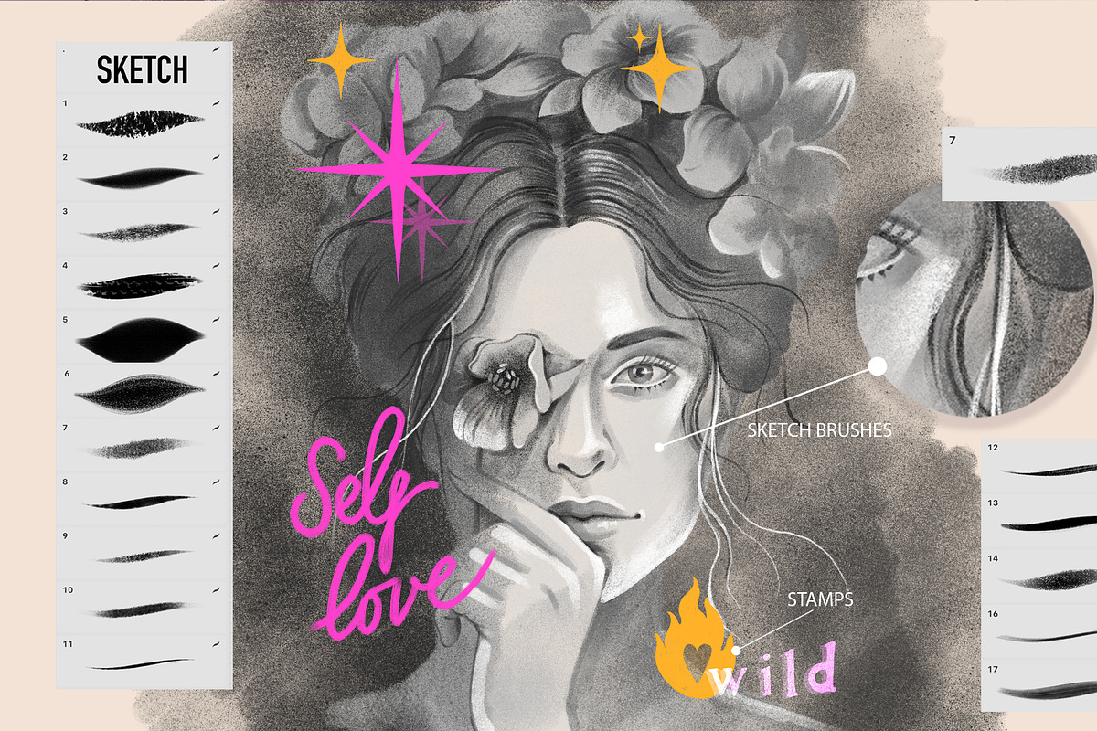 PROCREATE CREATIVE BRUSHBOX, a Brush Add-On by AlexandraArt (Photo 3 of 15)