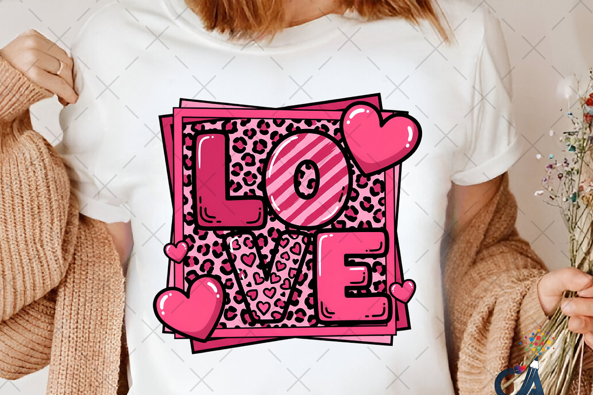 Valentine's Day Love leopard frame, an Illustration by Creative Art (Photo 4 of 6)