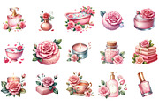 Pink Roses Pamper Time Clipart, an Illustration by Designking (Thumbnail 2 of 5)