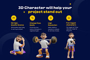 Yoga pose 3D Character pack, a Characters & Person 3D Model by orenjidesign (Thumbnail 2 of 8)