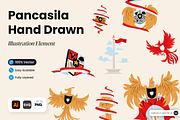 Pancasila Hand Drawn Illustration, an Object Illustration by SLAB! Design (Thumbnail 1 of 3)