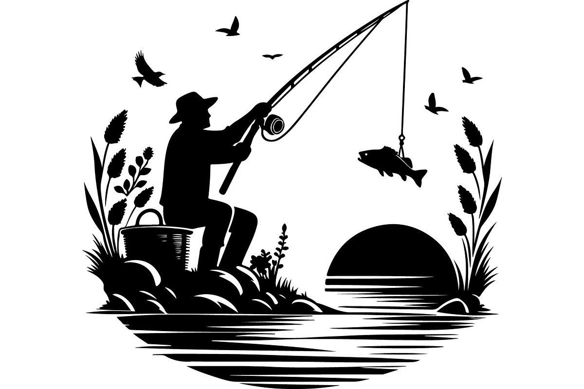Fishing Vector Scene Bundle, an Object Graphic by jahid234 (Photo 13 of 13)
