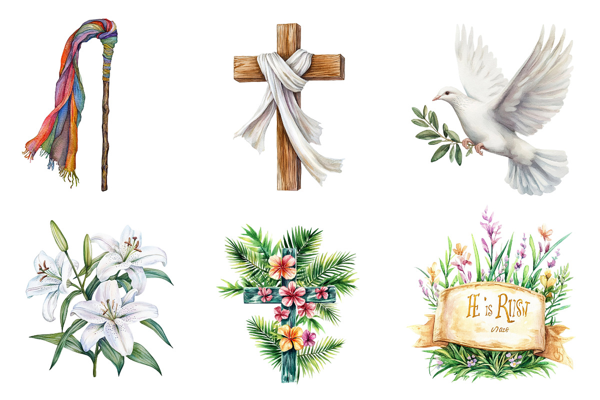 Easter Story Sublimation Clipart, an Illustration by CreationArt (Photo 3 of 5)