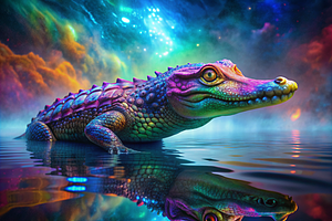 Vibrant Alligator Print