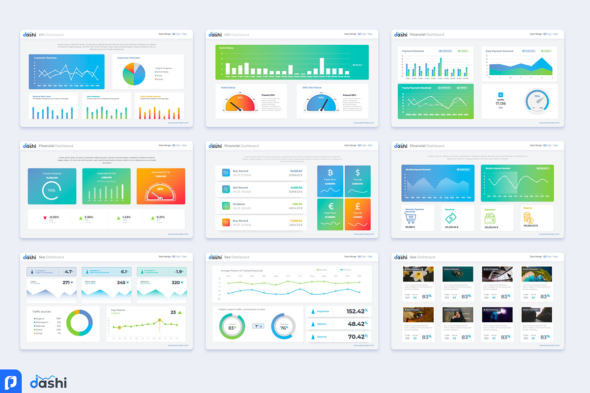 Dashi- Dashboard PowerPoint Template, a Presentation Template by Premast (Photo 11 of 13)