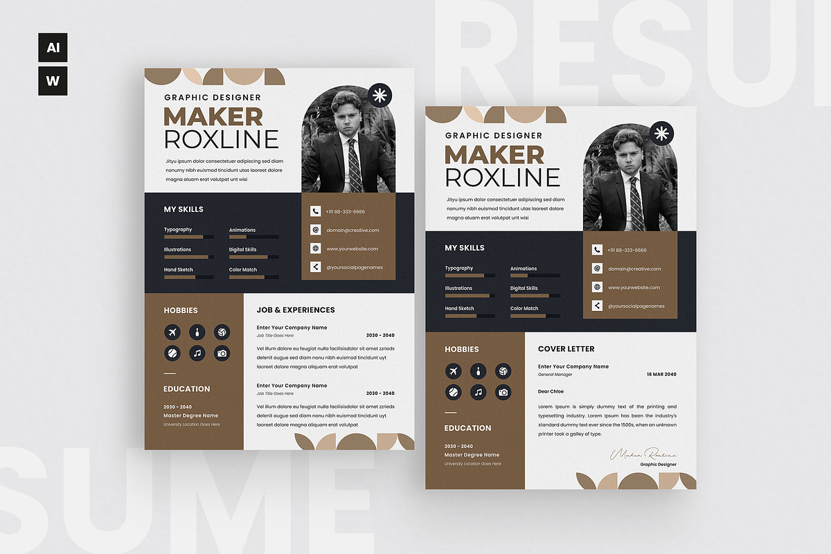 Creative Resume CV, a Resume Template by dokudokunomi (Photo 1 of 4)