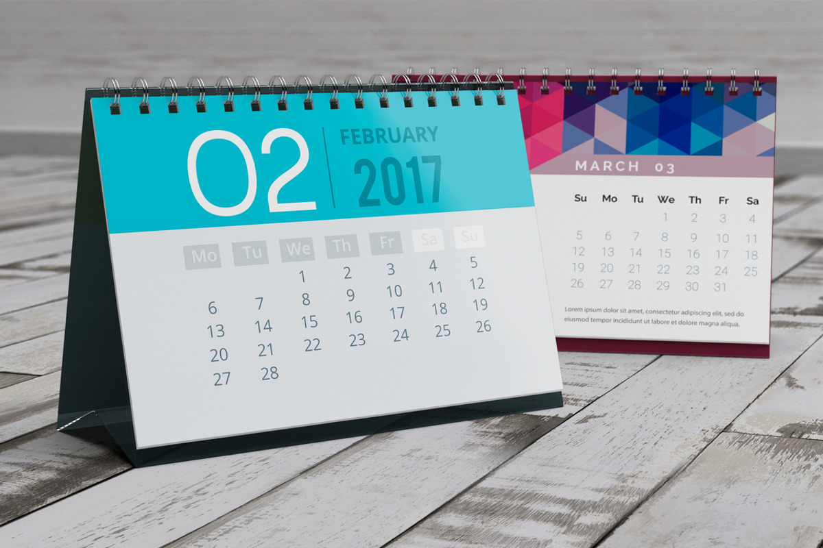 A5 Desk Calendar Mock-Up, a Mockup by MassDream (Photo 5 of 10)