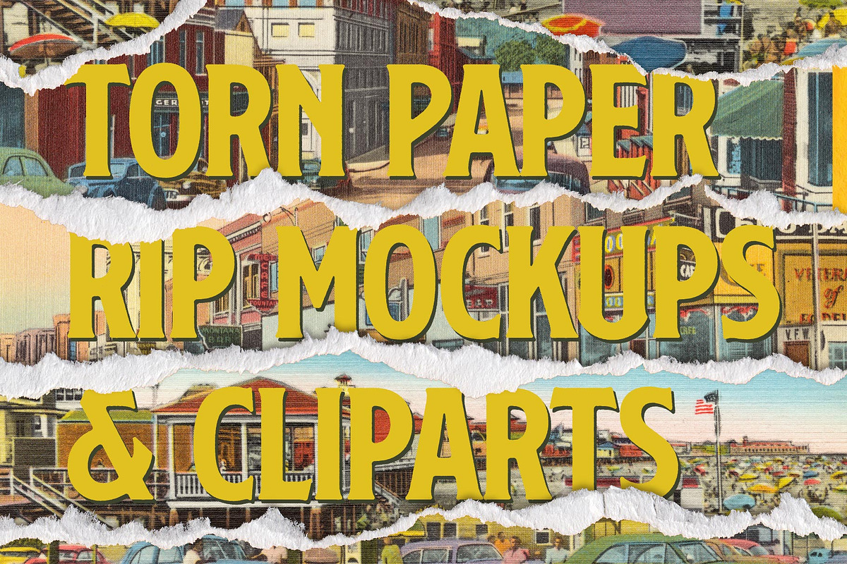 Torn Paper Cliparts & Mockups, a Mockup by veila.me (Photo 1 of 10)