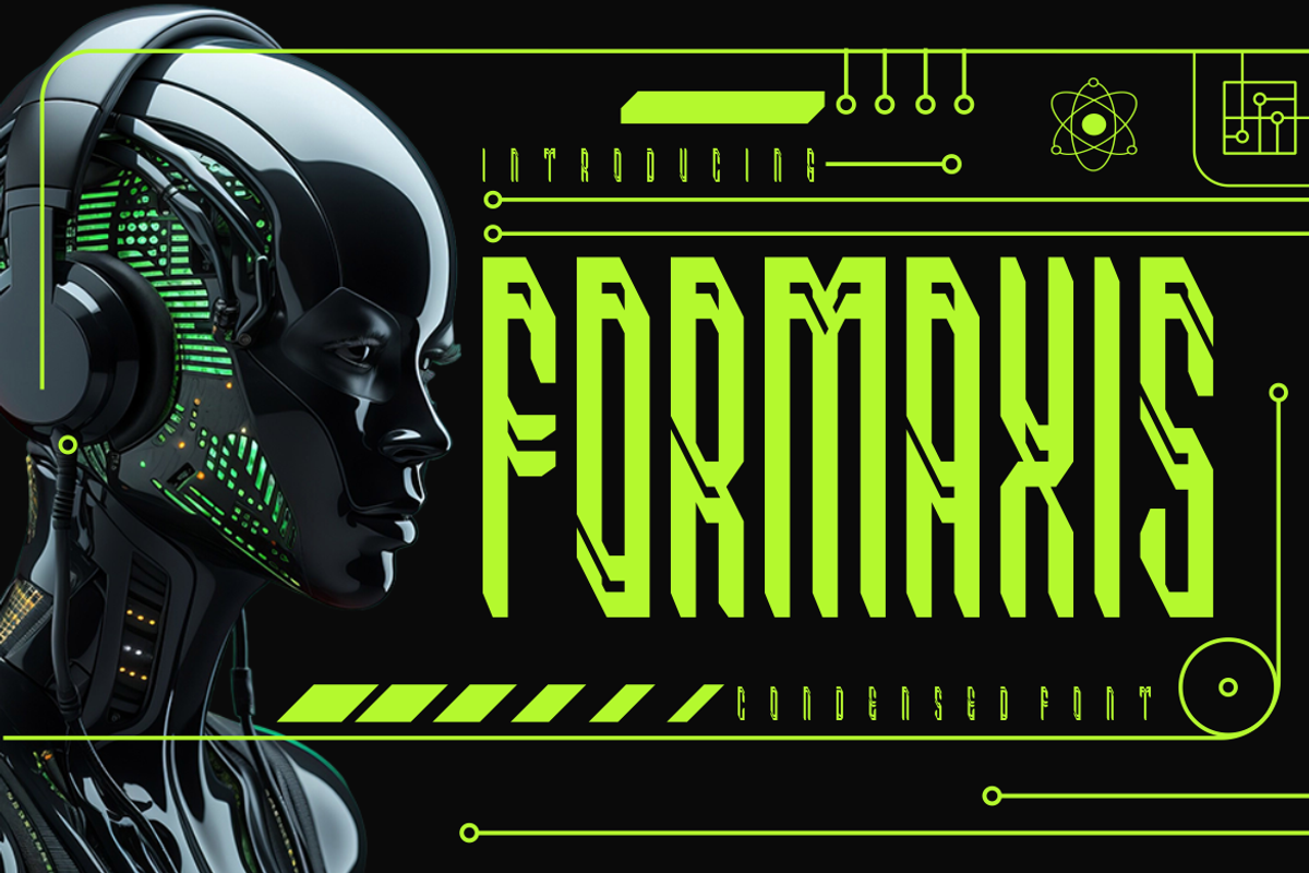 Formaxis Condensed Techno Font, a Font by PutraCetol Studio (Photo 1 of 5)