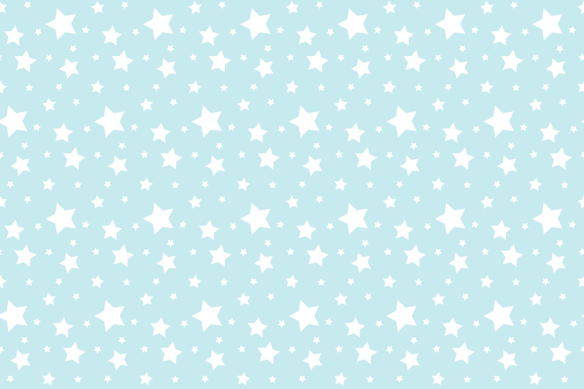 Star Pattern On Blue Pastel Backgrou, a Pattern Graphic by Mightyfire