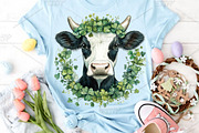Watercolor St.Patrick's Cow Clipart, an Illustration by Canvas Craft (Thumbnail 5 of 6)