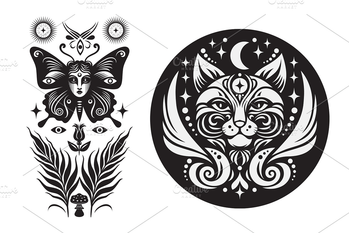 Mystic symbols & signs, a Decorative Illustration by lenlis (Photo 5 of 14)