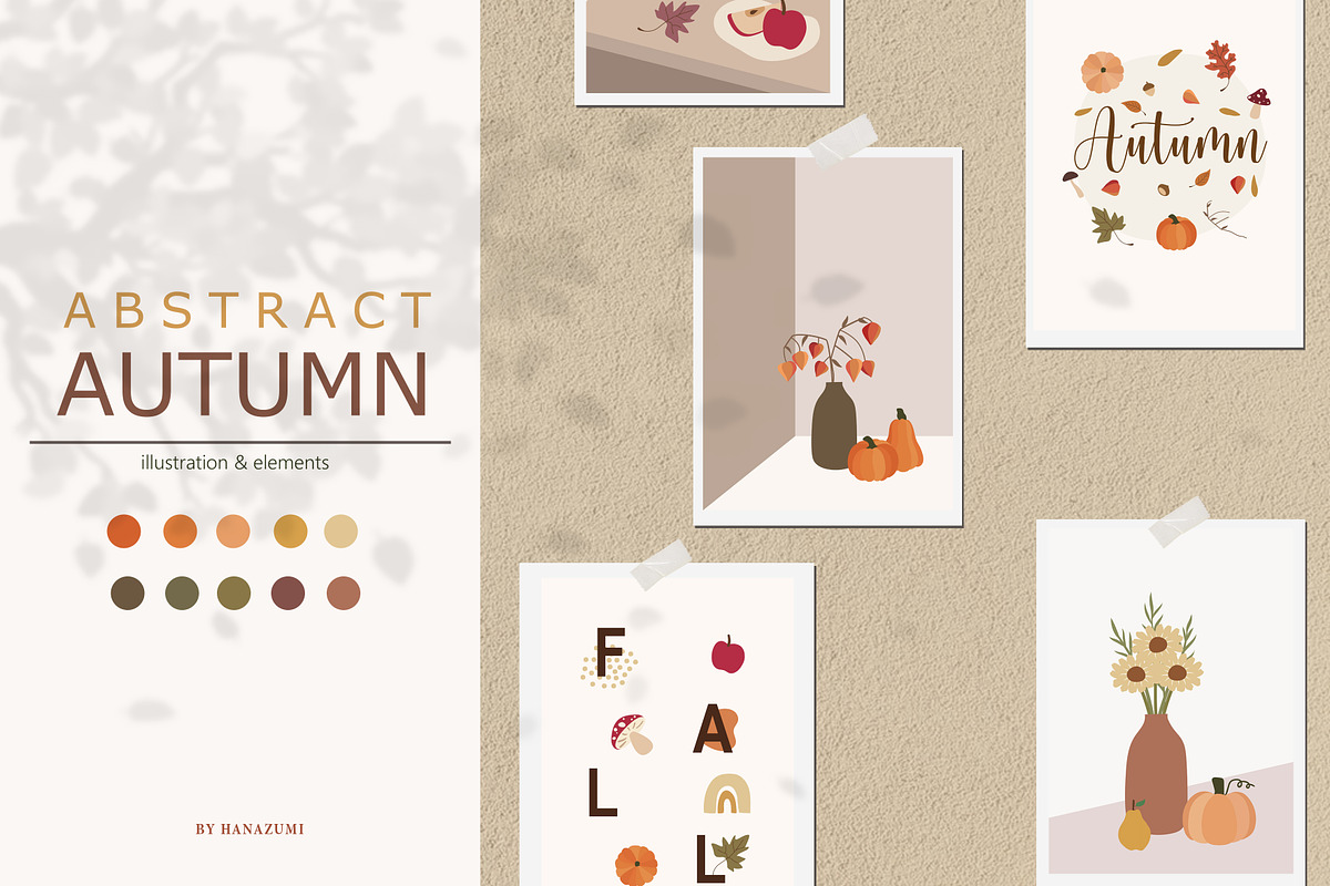 Abstract Autumn Collections, a Decorative Illustration by Hanazumi (Photo 1 of 9)