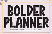 Bolder Planner | Script Font, a Script Font by Scratchones (Thumbnail 1 of 8)