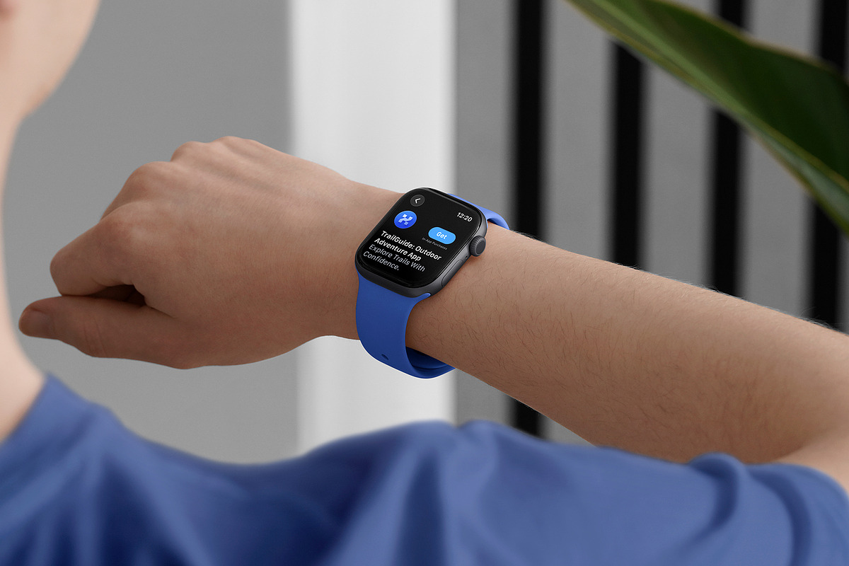 24 Watch Series 11 in Hand Mockups, a Wearable Device Mockup by Asylab (Photo 90 of 107)