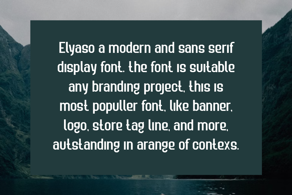 Elyaso - Corporate Logo Font, a Sans Serif Font by Iqsiart Studio (Photo 5 of 7)