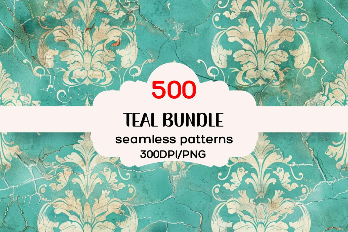 500 Teal Seamless Patterns Bundle, a Pattern Graphic by ...