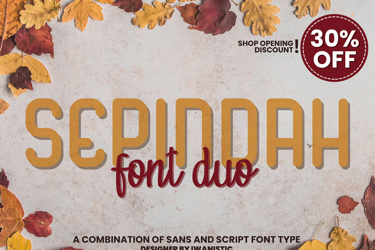 Sepindah Font Duo Sans & Script, a Handwritten Font by Iwanistic (Photo 1 of 15)