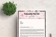 Floral CV / Resume Template / N, a Resume Template by Showy68 Template (Thumbnail 3 of 5)