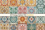 Vintage Italian Pattern Tile V1, a Pattern Graphic by Negarin Digital Art (Thumbnail 4 of 8)