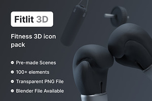 Fitlit 3D | Fitness 3D Models, an Object 3D Model by Iqonic Design
