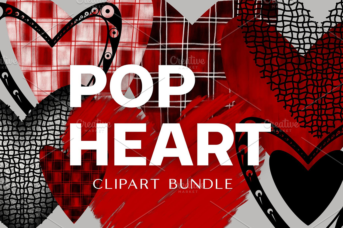 “Textured Heart Clip Art Collection, an Object Graphic by StudioLapis (Photo 1 of 7)