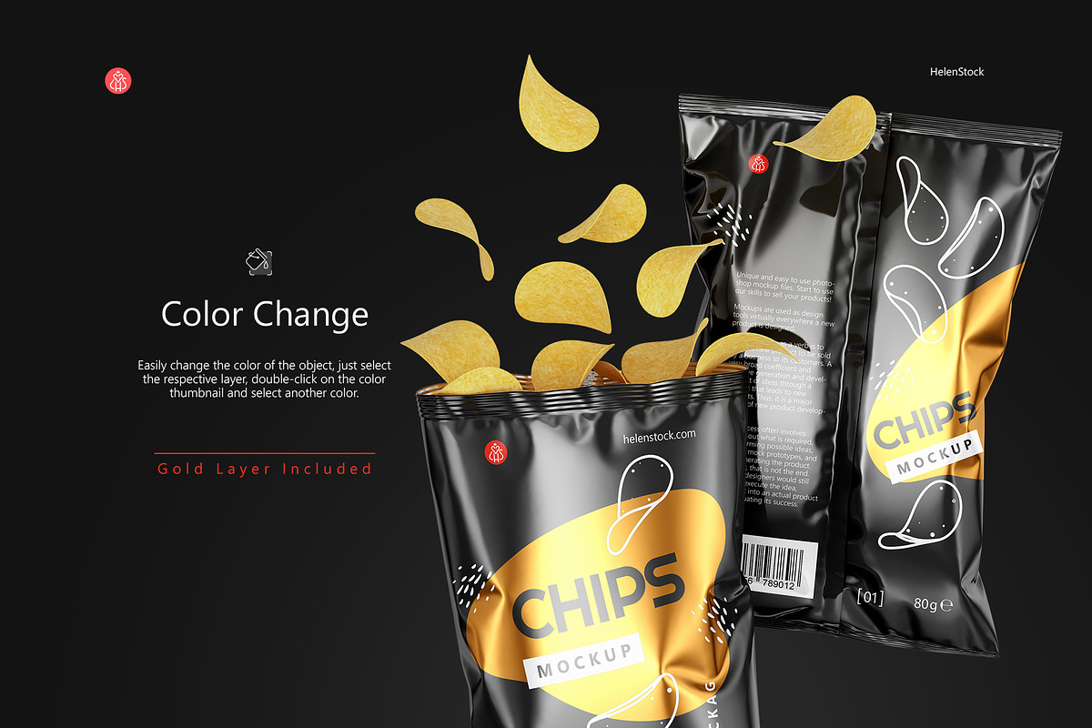 Snack Packaging Mockup Set, a Packaging Mockup by HelenStock (Photo 3 of 13)