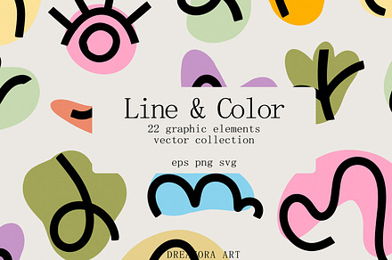 Line & Color - 22 vector graphics, an Object Graphic by DreamoraArt