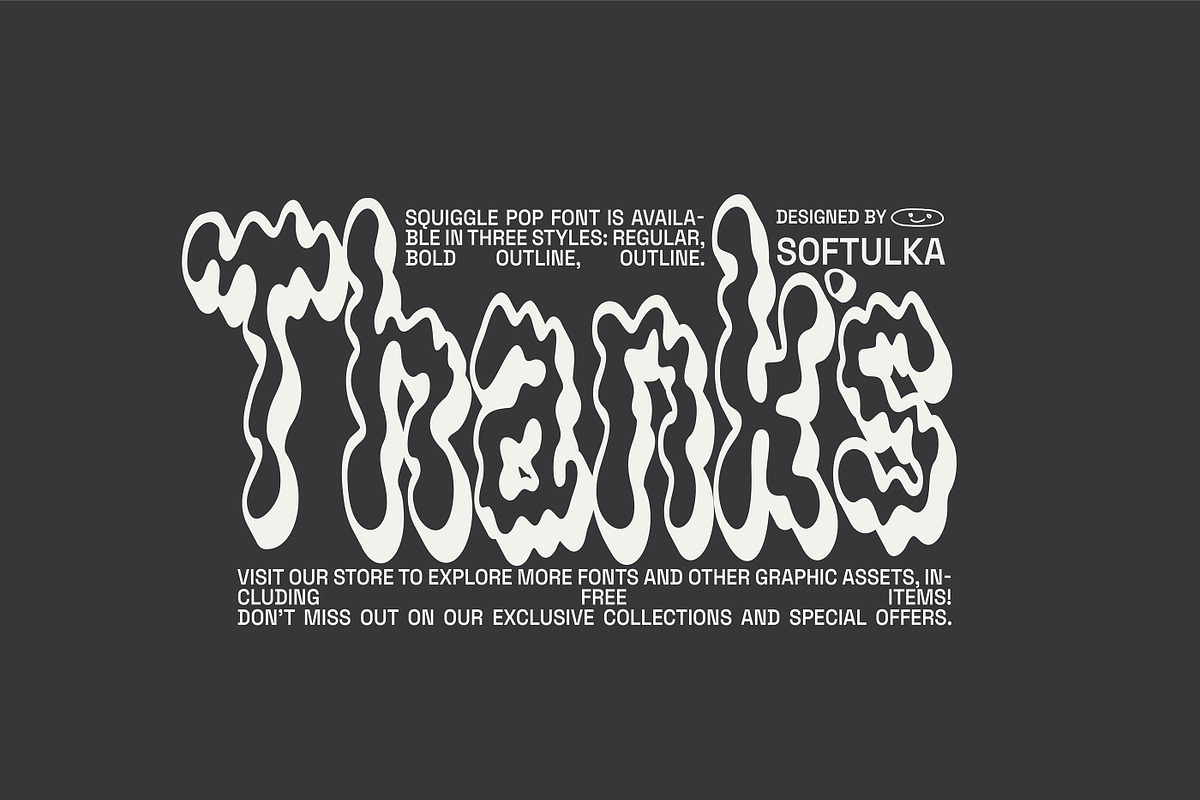 Squiggle Pop Font - Fun Display Type, a Handwritten Font by softulka (Photo 8 of 9)