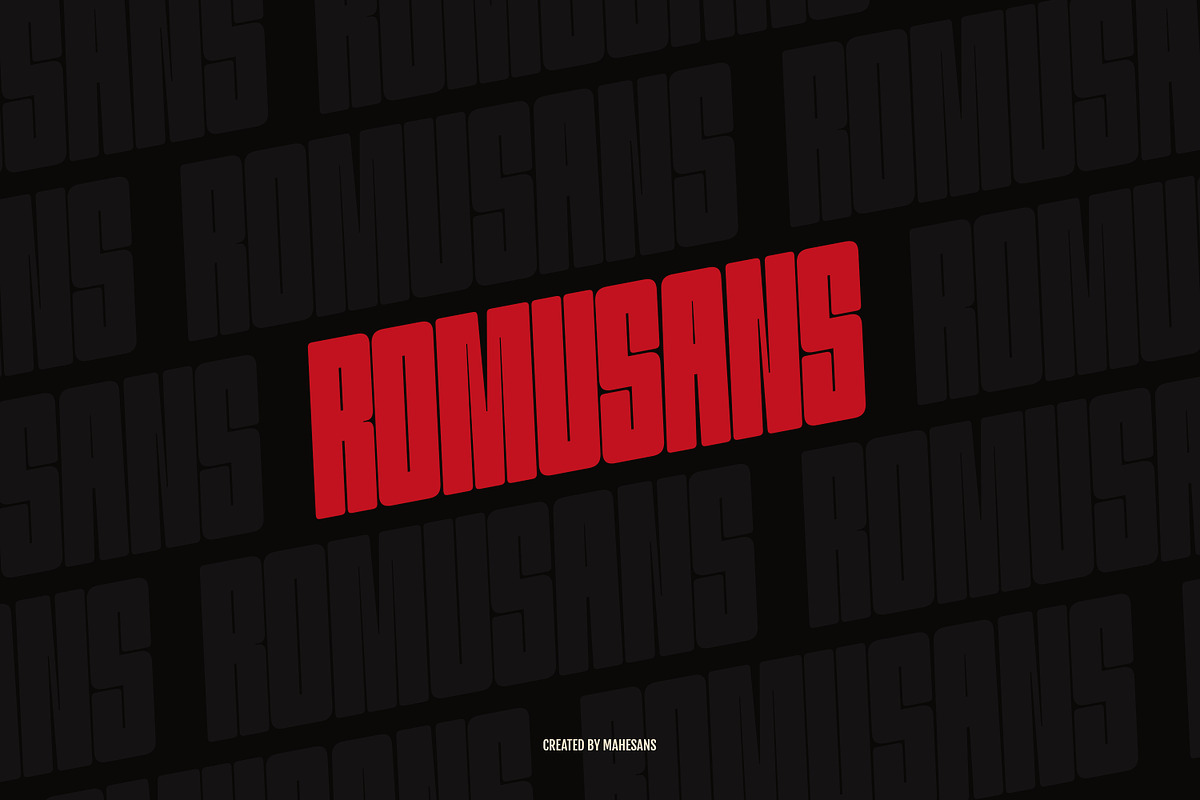 Romusans | Condensed Font Duo, a Sans Serif Font by Mahesans Co (Photo 2 of 10)