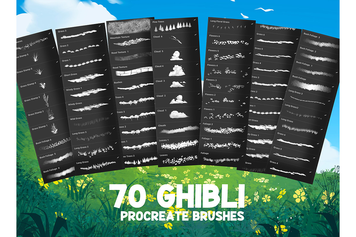 Ghibli Anime Procreate Brushes, a Brush Add-On by Spark Studio Brushes (Photo 3 of 5)