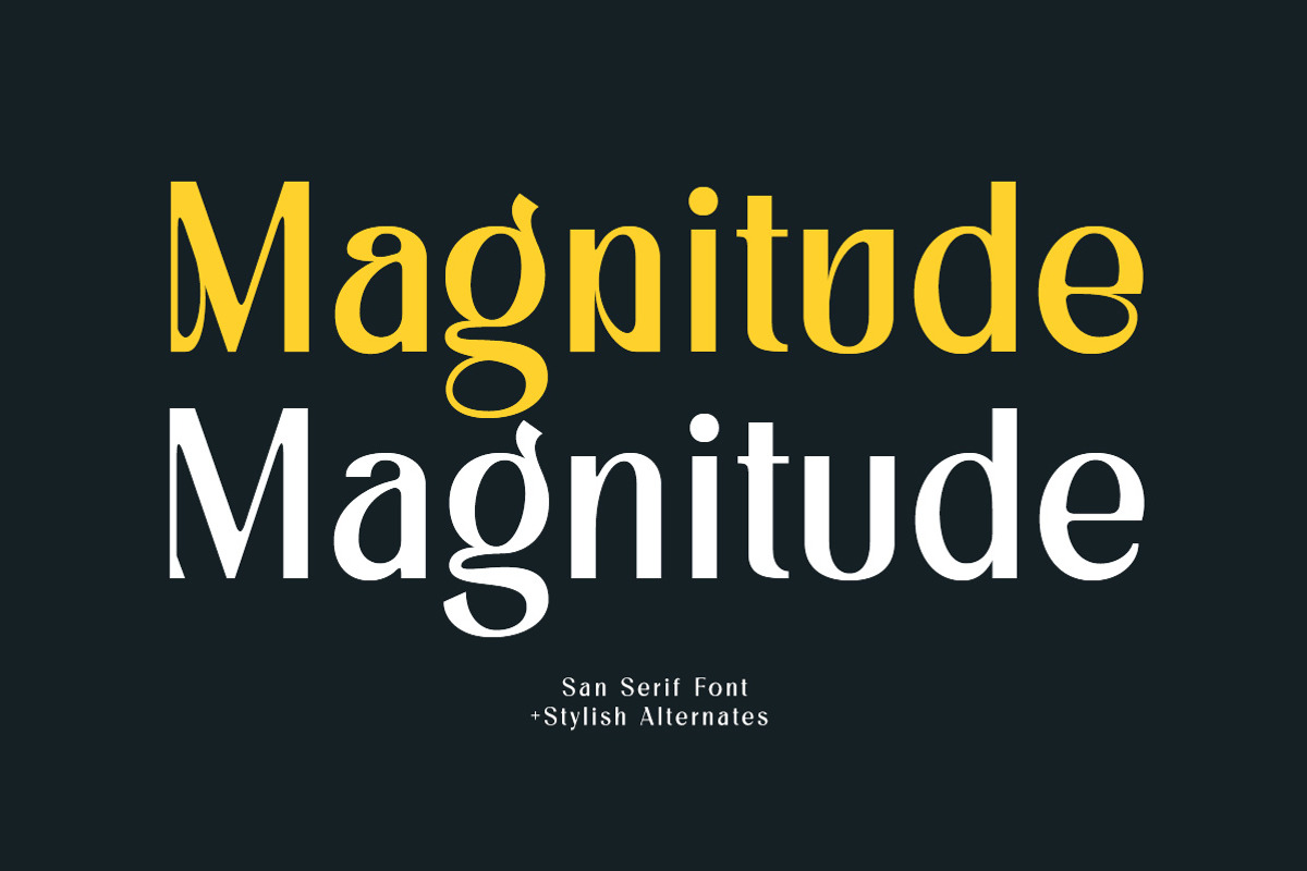 Magnitude - Stylish Sans Serif, a Font by Letterhend Studio (Photo 1 of 10)