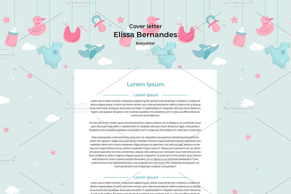 Nanny & Babysitter Resume Template, a Resume Template by Halfcircle (Photo 4 of 4)