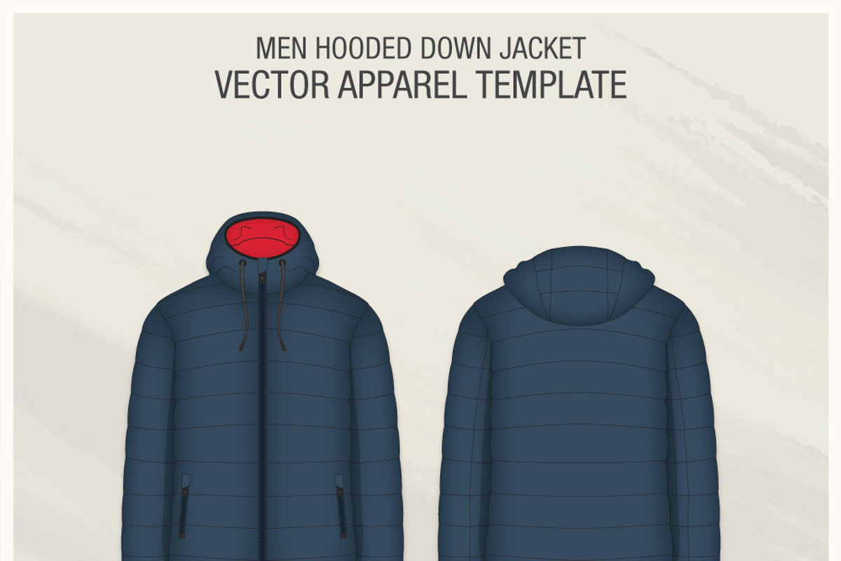 Mens Hooded Down Jacket, an Illustration by VECFASHION (Photo 1 of 3)