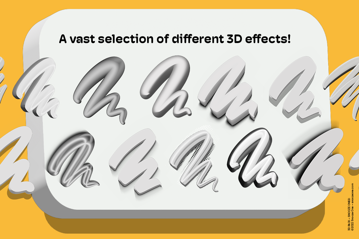 3D Pack — 3D Brushes For Procreate, a Brush Add-On by Snooze one (Photo 4 of 15)