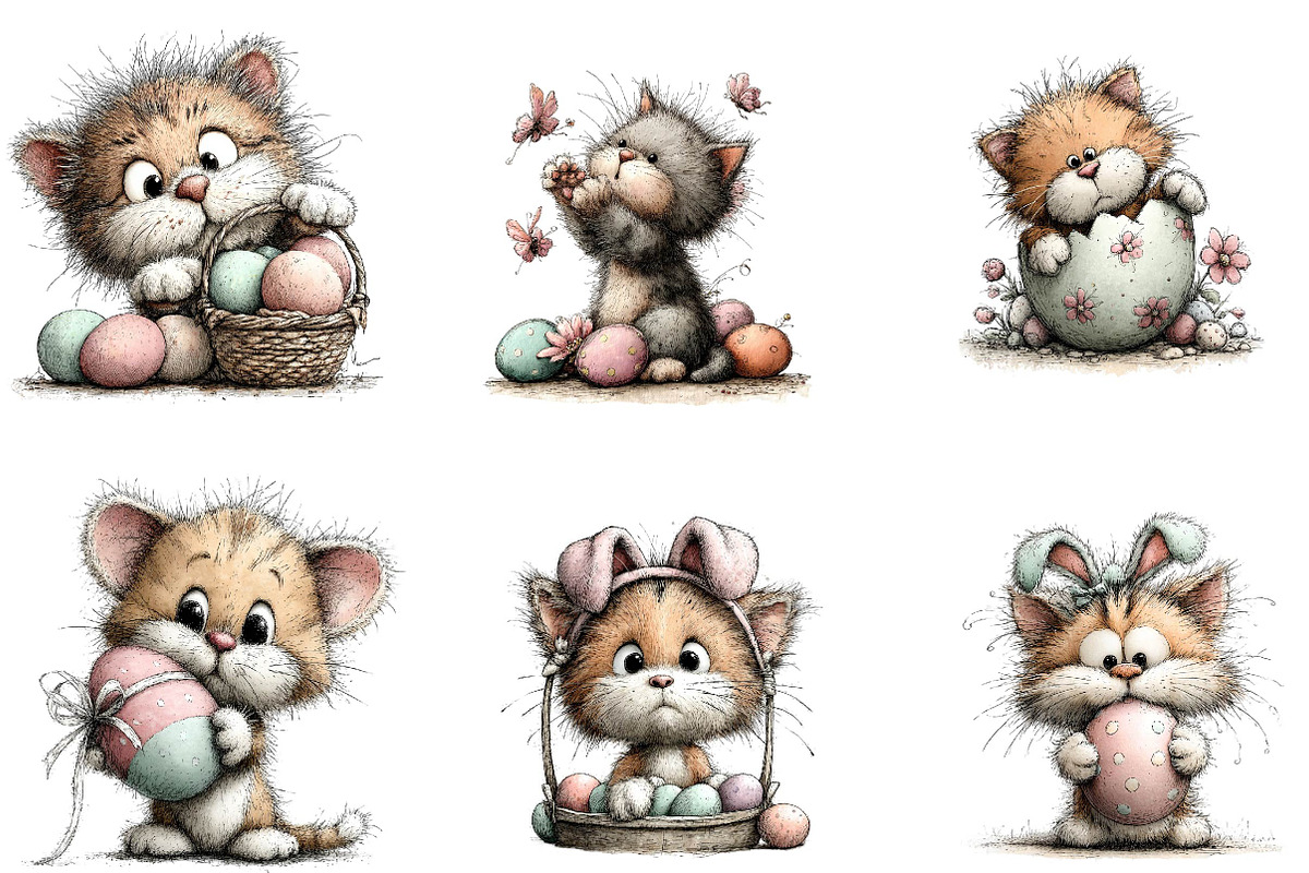 Cute Cat Easter Sublimation, an Illustration by CreationArt (Photo 5 of 7)