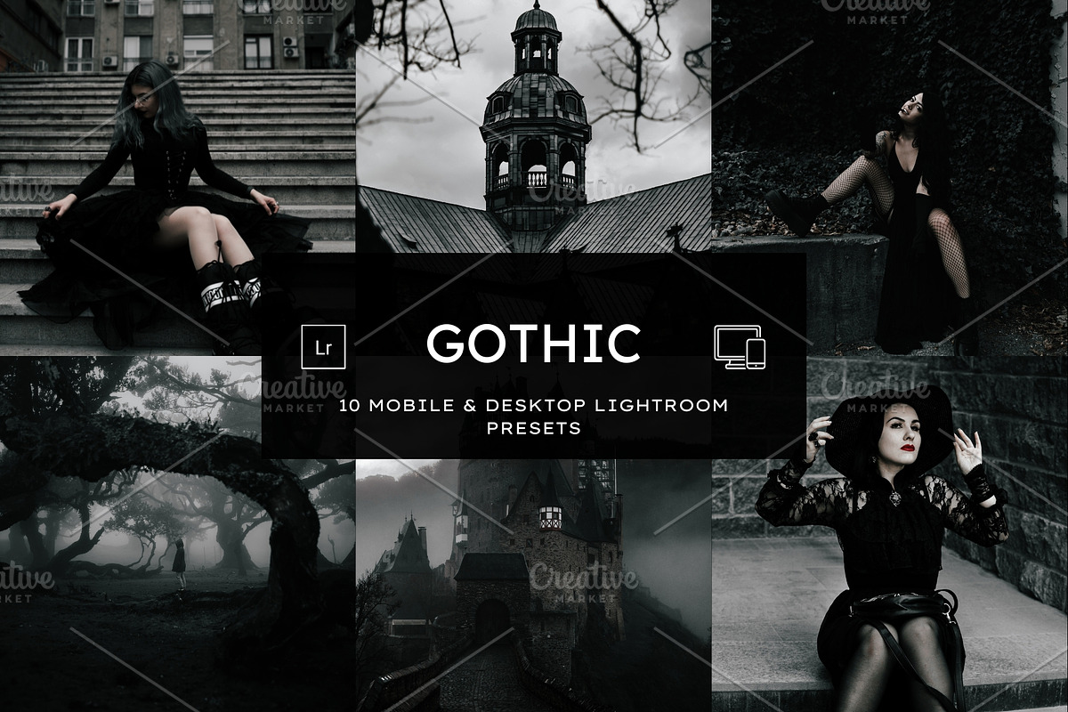 10 Gothic Lightroom Presets, a Preset Add-On by MEPRESETS (Photo 1 of 9)