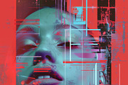 90 Glitch faces, a Person Illustration by Handmadefont (Thumbnail 70 of 94)