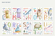 Watercolor Alphabet poster, cards, an Education Illustration by My watercolor shop (Thumbnail 3 of 13)