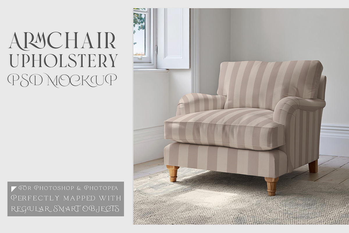 Armchair Upholstery Mockup, a Household Mockup by mock-ups (Photo 1 of 11)