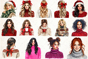 Chic Neon Red Christmas Clipart, an Illustration by Libby Wishes (Thumbnail 3 of 7)